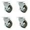 Service Caster Regency 600CSW415WB U-Boat Utility Cart Caster Replacement Set - REG-SCC-20S414-PPUB-TLB-TP2-4 - alternate 1